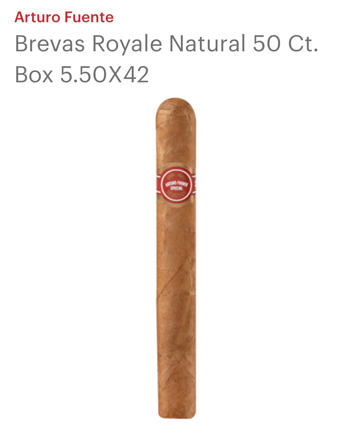 ARTURO FUENTE BREVAS ROYALE NATURAL